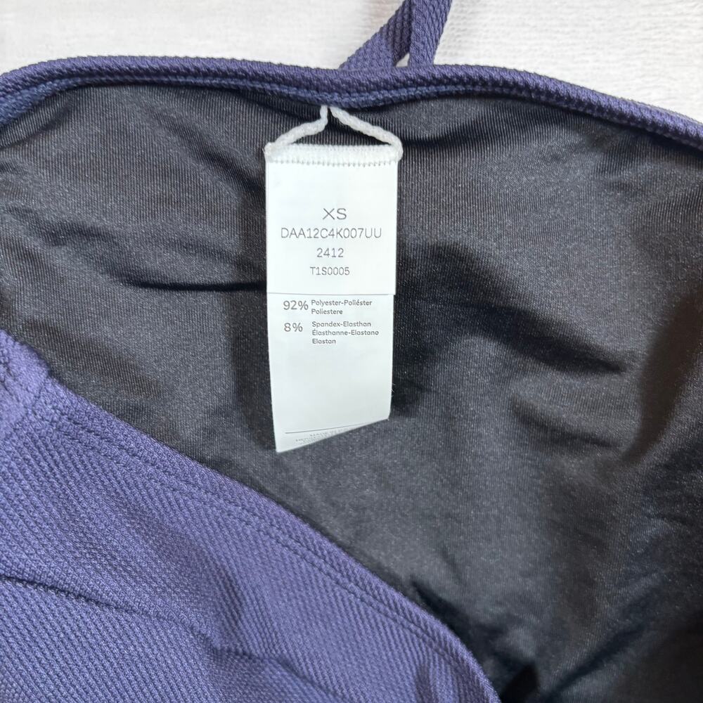 NWT Cupshe Navy Blue High Neck Bikini Set w/ Strappy Back & Keyhole Detail Sz XS - Picture 12 of 14